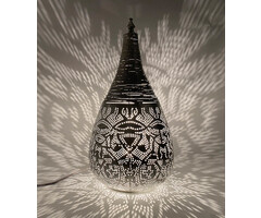 Orientalische Tischlampe in Silber