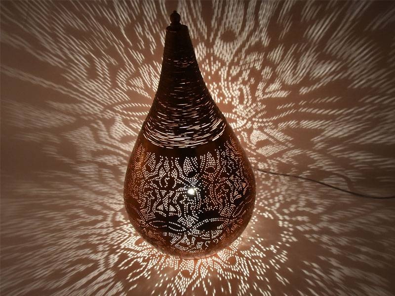 Orientalische Kupfertischlampe