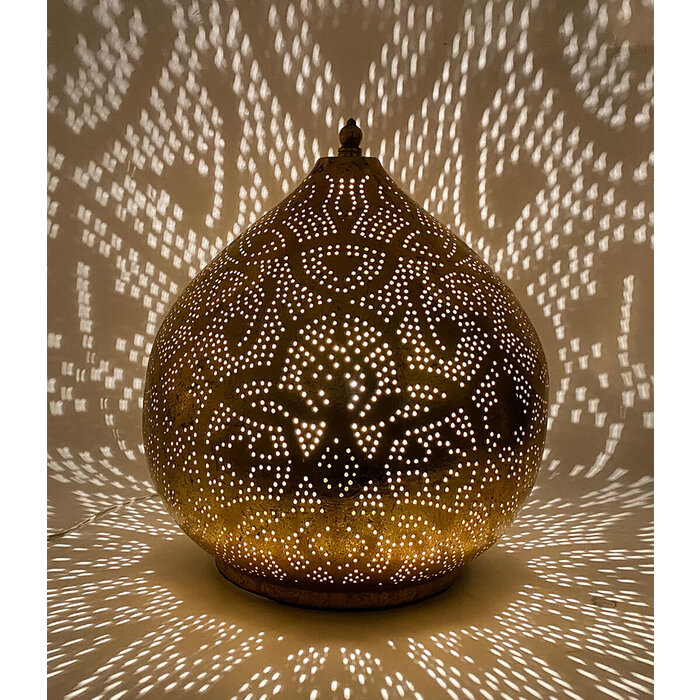 Goldene arabische Tischlampe