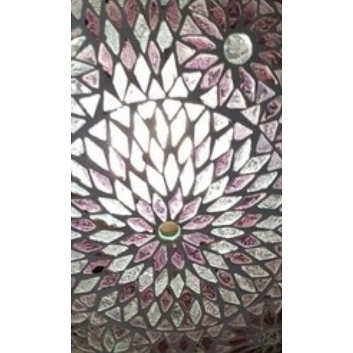 Orientalische Deckenlampe mit lila Mosaikmuster