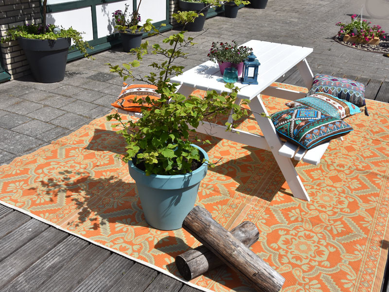 Wonder Rugs Grosser Outdoor-Teppich in Braun