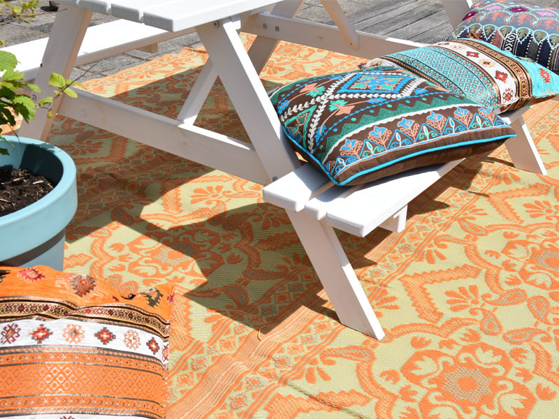 Wonder Rugs Grosser Outdoor-Teppich in Braun