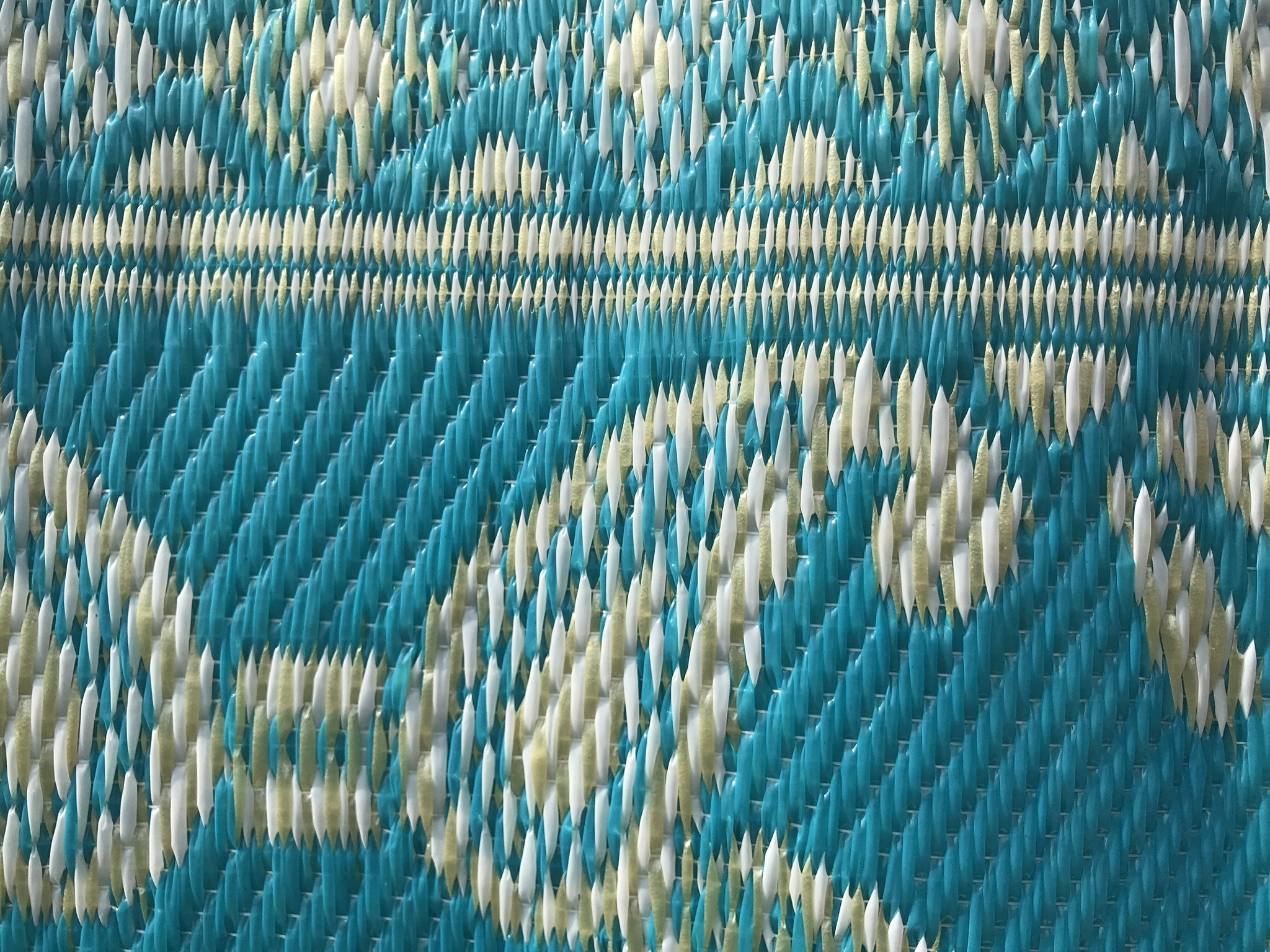 Wonder Rugs Grosser Kunststoff-Aussenteppich in Türkis