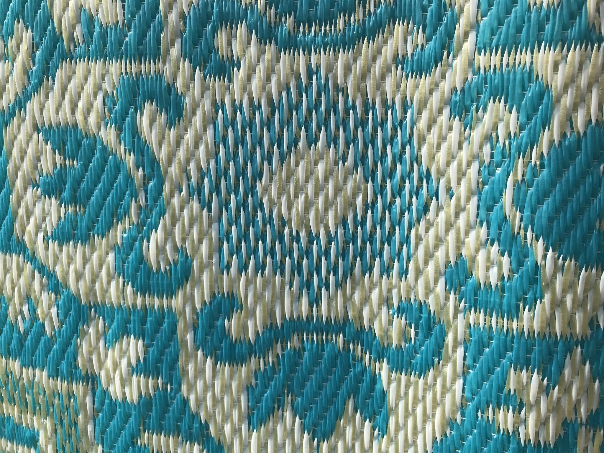 Wonder Rugs Grosser Kunststoff-Aussenteppich in Türkis