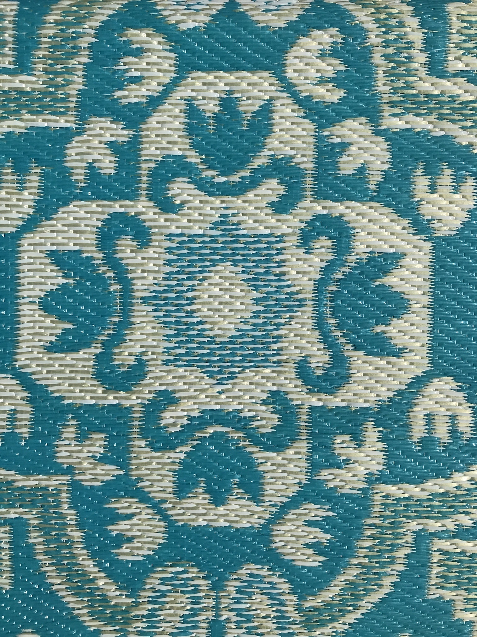 Wonder Rugs Grosser Kunststoff-Aussenteppich in Türkis