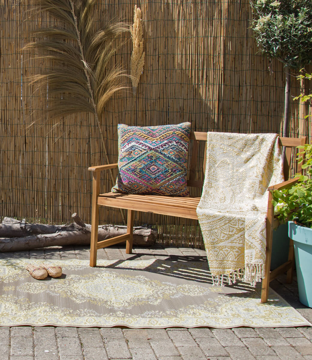 Wonder Rugs Persischer Außenläufer in Taupe und Gold