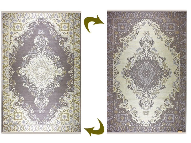 Wonder Rugs Persischer Außenläufer in Taupe und Gold