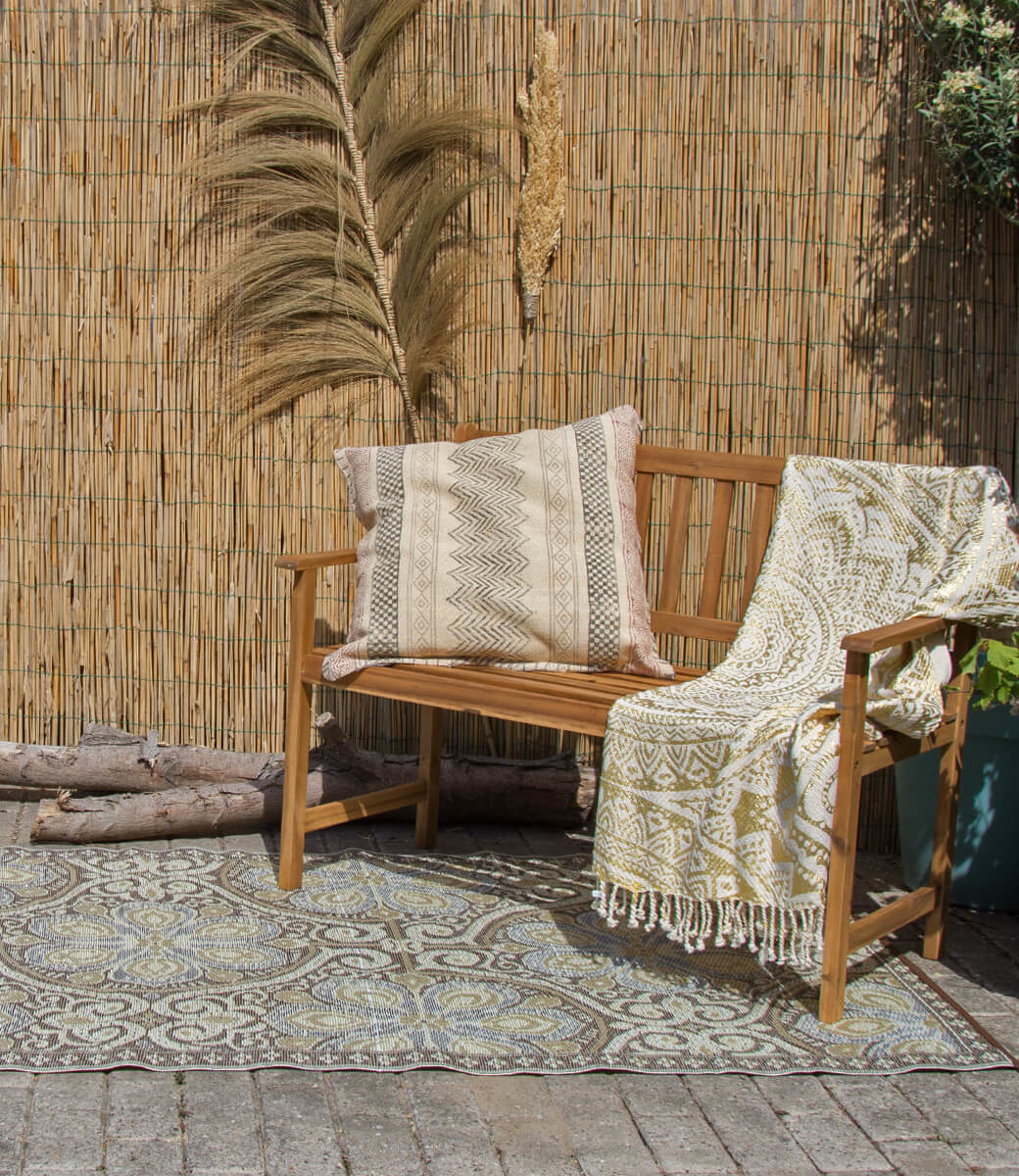 Wonder Rugs Brauner Taupe Orientalischer Außenläufer