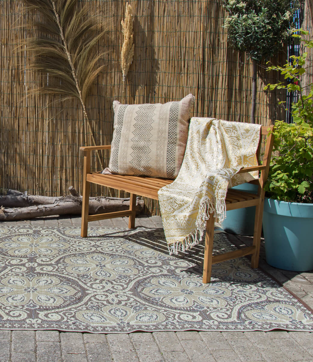Wonder Rugs Brauner orientalischer Gartenteppich