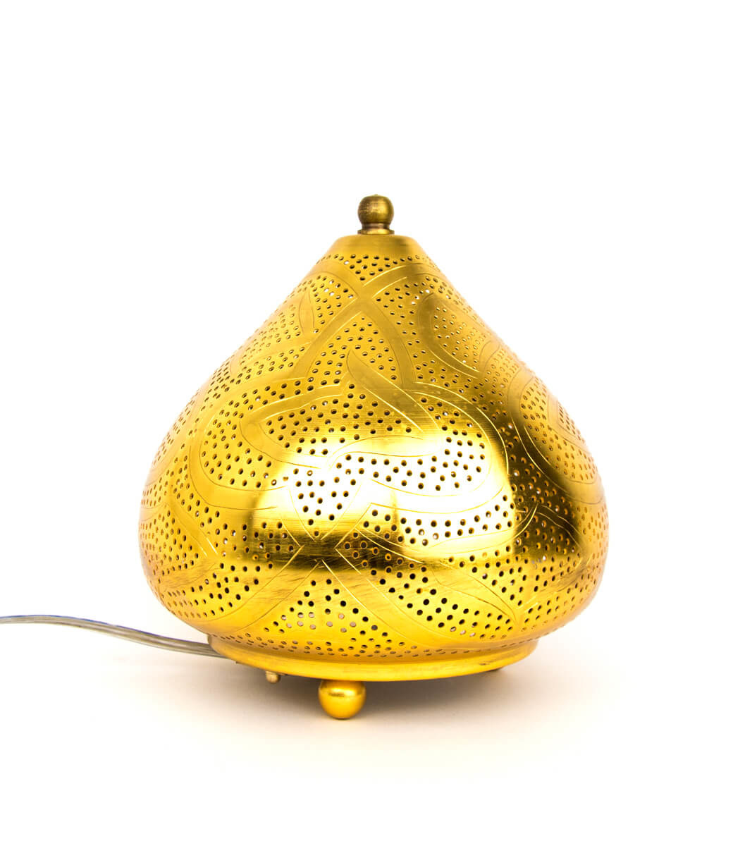 Goldene orientalische Tischlampe
