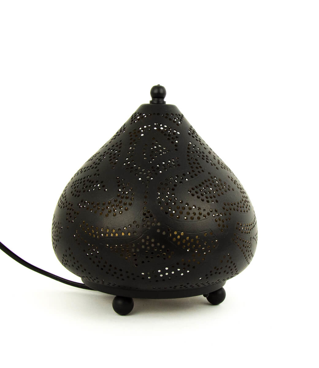Schwarze orientalische Tischlampe