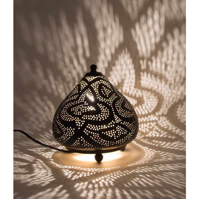Schwarze orientalische Tischlampe
