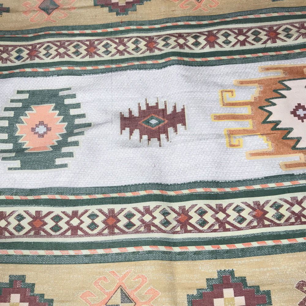 Wonder Rugs Beiger Kelim Außenteppich aus Stoff