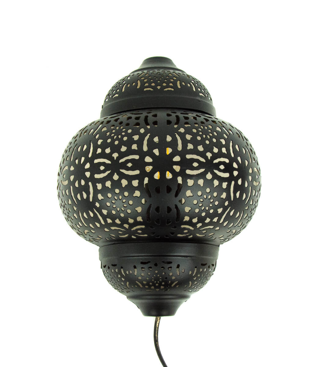 Schwarze orientalische Wandlampe