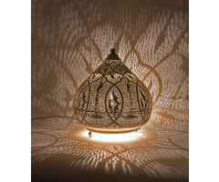 Silberner orientalischer Tischlampe
