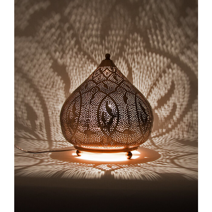 Orientalische Tischlampe aus Kupfer