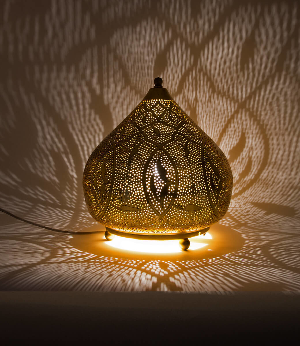 Marrakesch goldene Tischlampe