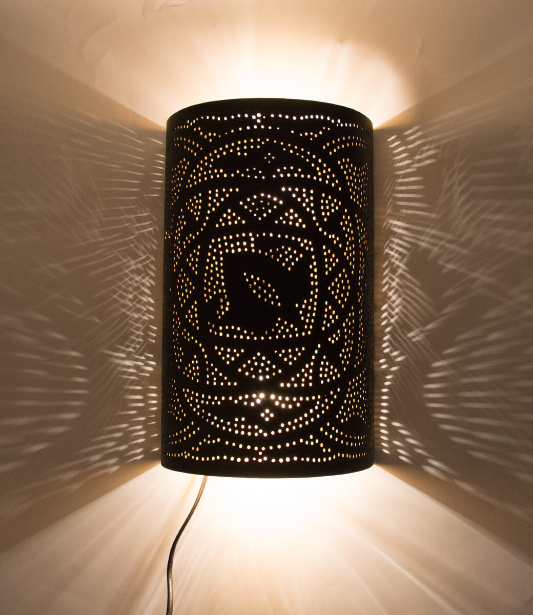 Orientalische schwarze Wandlampe