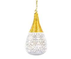 Orientalische Hängeleuchte aus weißem