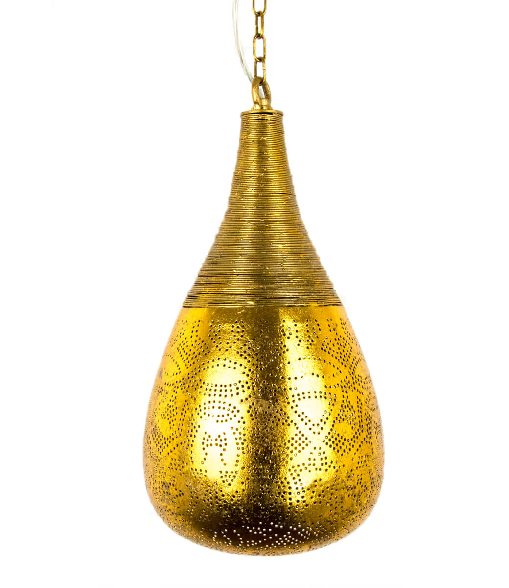 Goldene orientalische Draht-Hängeleuchte