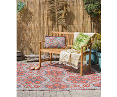 Wonder Rugs Bohemian Outdoor-Teppich in Türkis mit Terra
