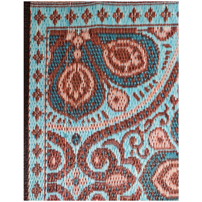 Wonder Rugs Bohemian Outdoor-Teppich in Türkis mit Terra