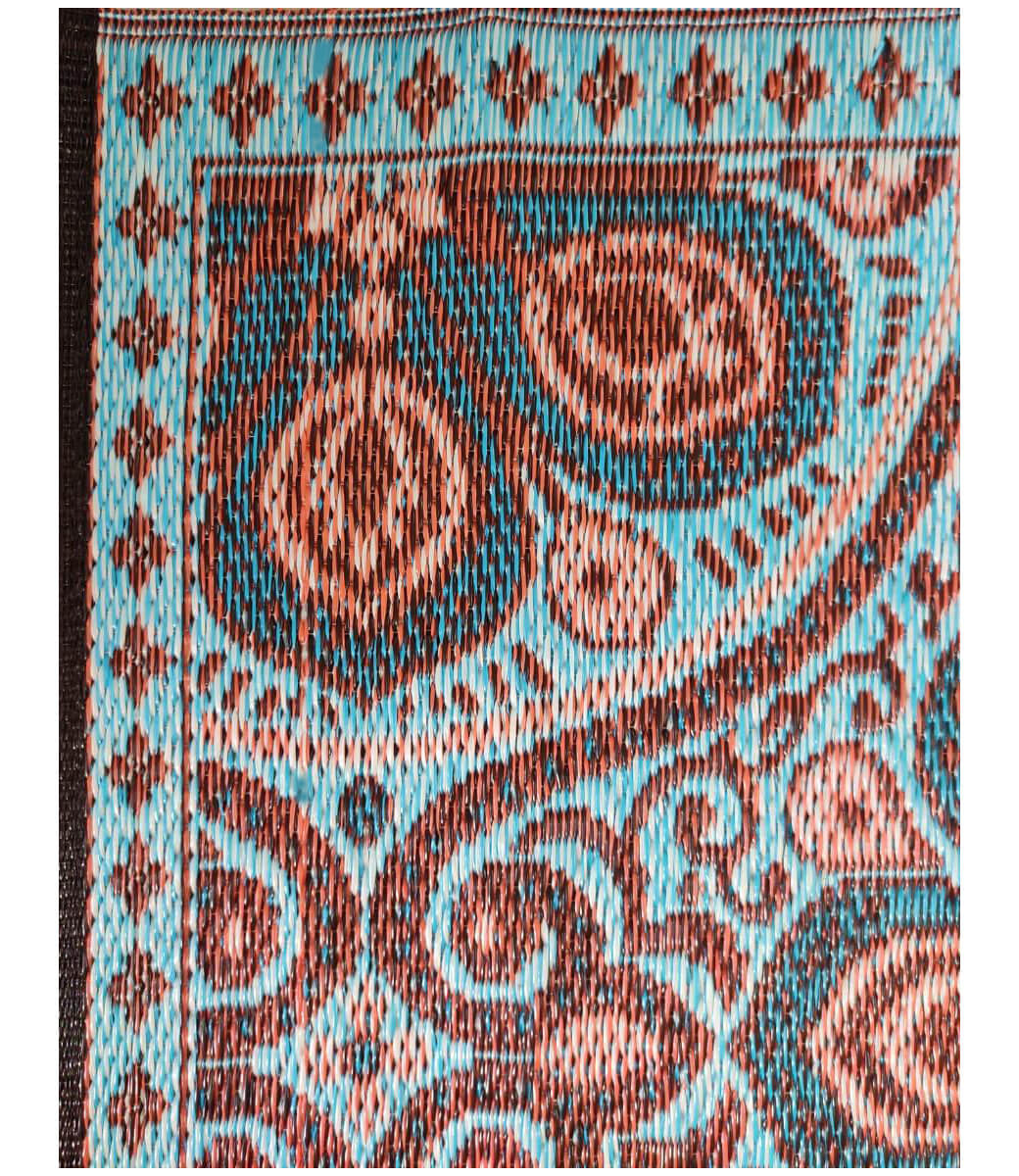 Wonder Rugs Bohemian Outdoor-Teppich in Türkis mit Terra