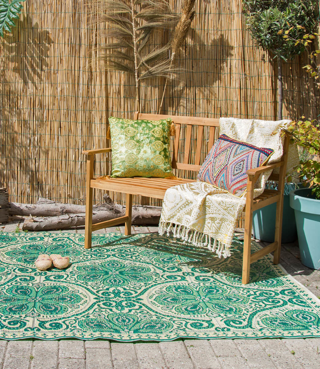 Wonder Rugs Grüner orientalischer outdoor teppich