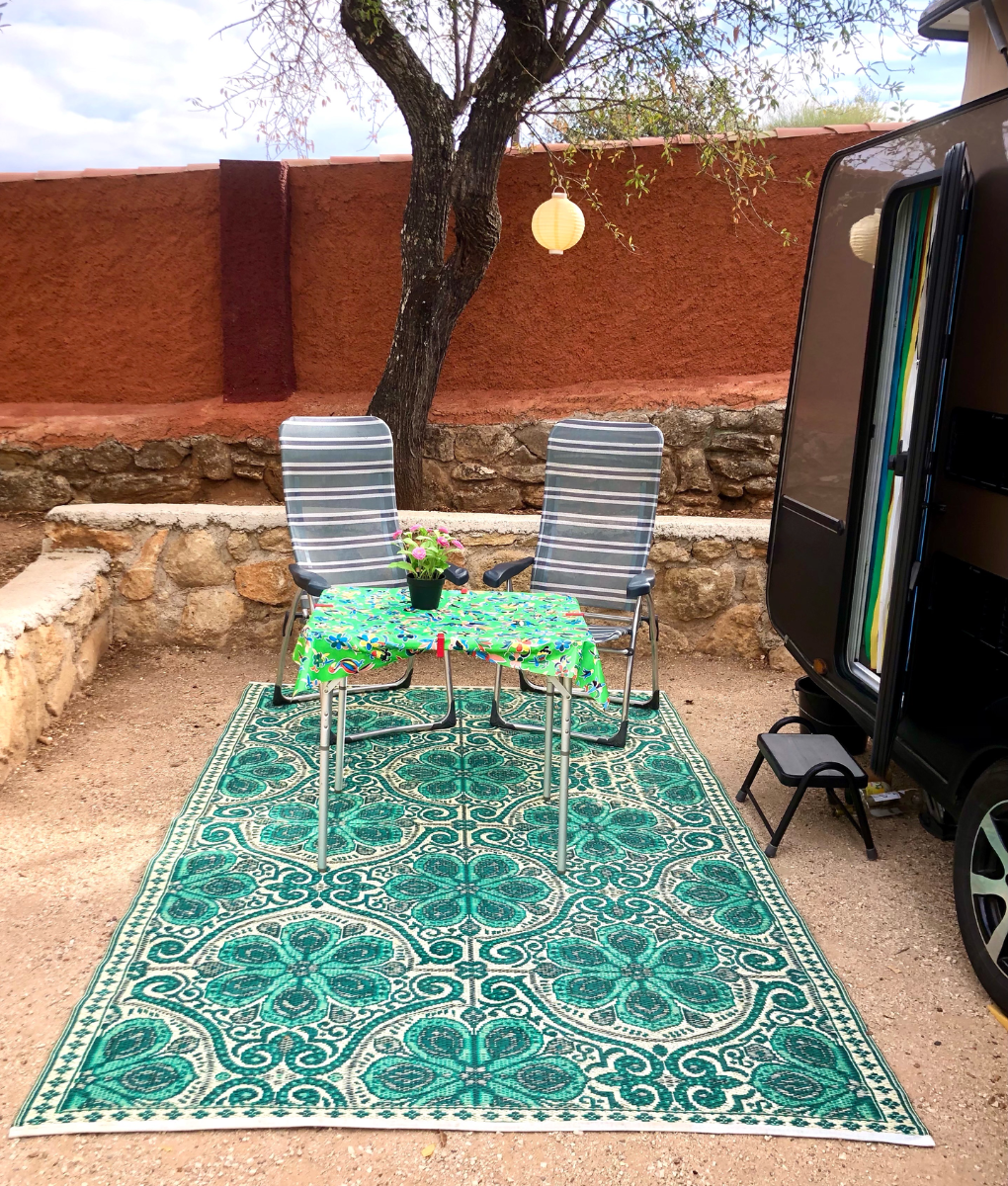 Wonder Rugs Grüner orientalischer outdoor teppich