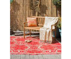 Wonder Rugs Arabisch rotes Gold-Gartenteppich