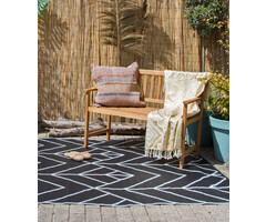 Wonder Rugs Beni Ouarain Schwarz Weiß outdoor teppich