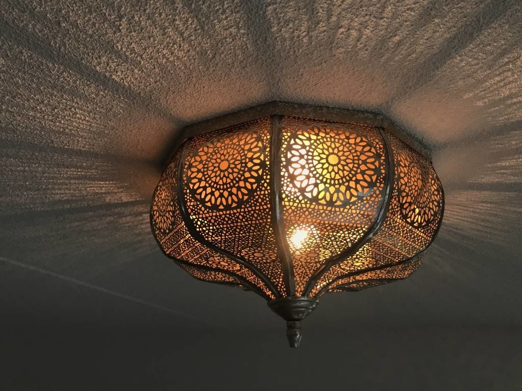 1001 Nacht Deckenlampe in Silber