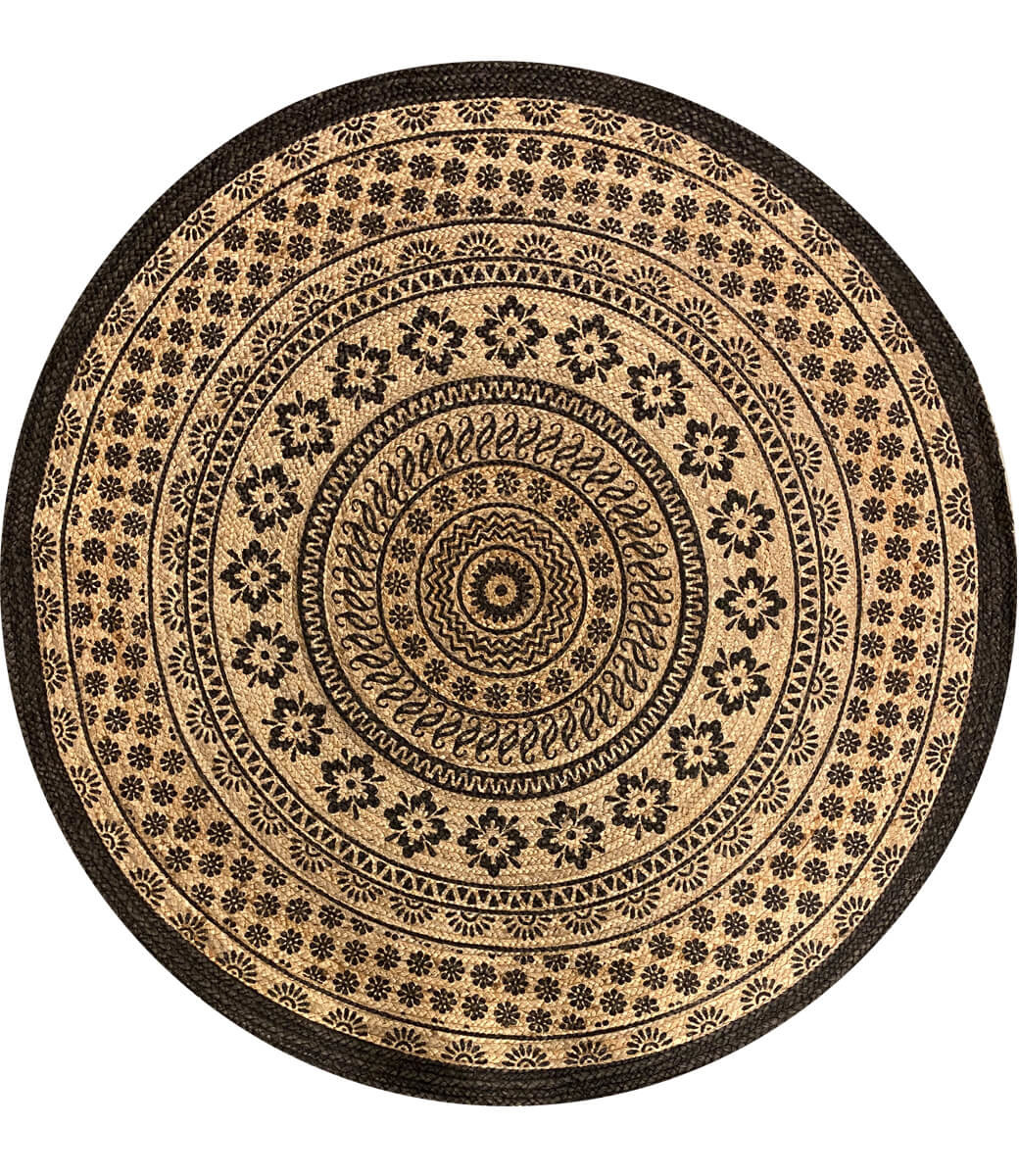 Jute rundes Teppich