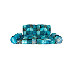 Palettenkissenbank-Set Türkis