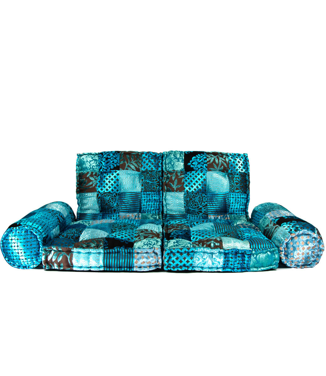 Palettenkissenbank-Set Türkis