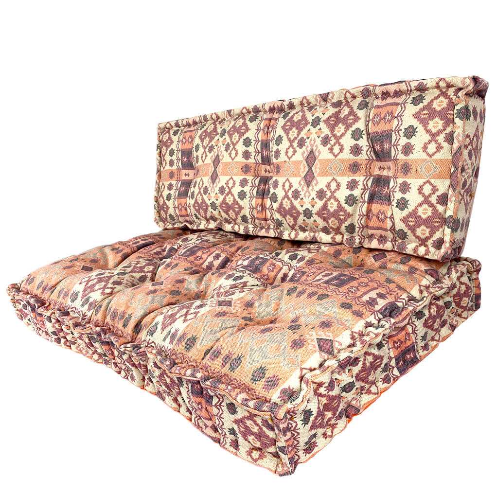 Pallettenkissen in Sommerorange