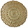 Rundes Jute-Goldteppich