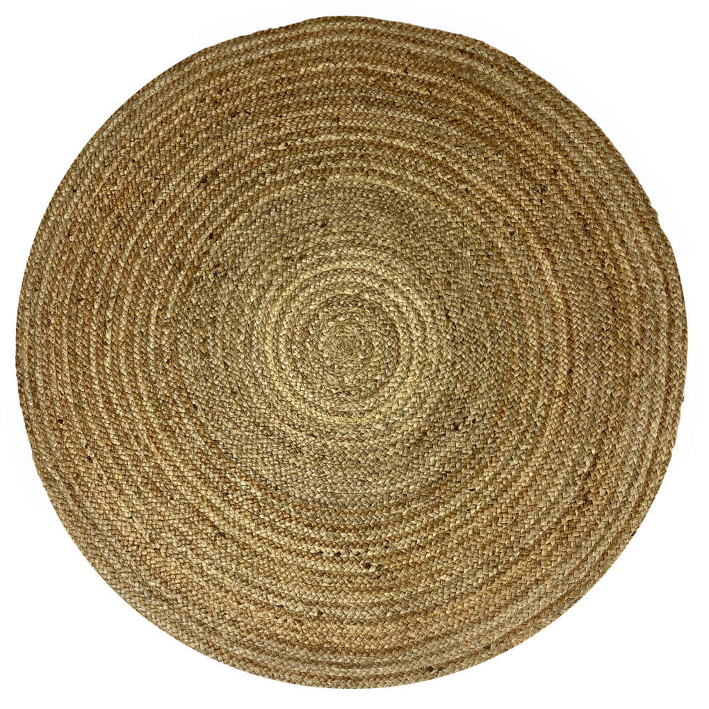 Runder Jute-Teppich in Naturfarben
