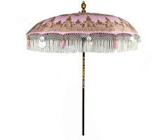 Bali Sonnenschirm in Pastellrosa