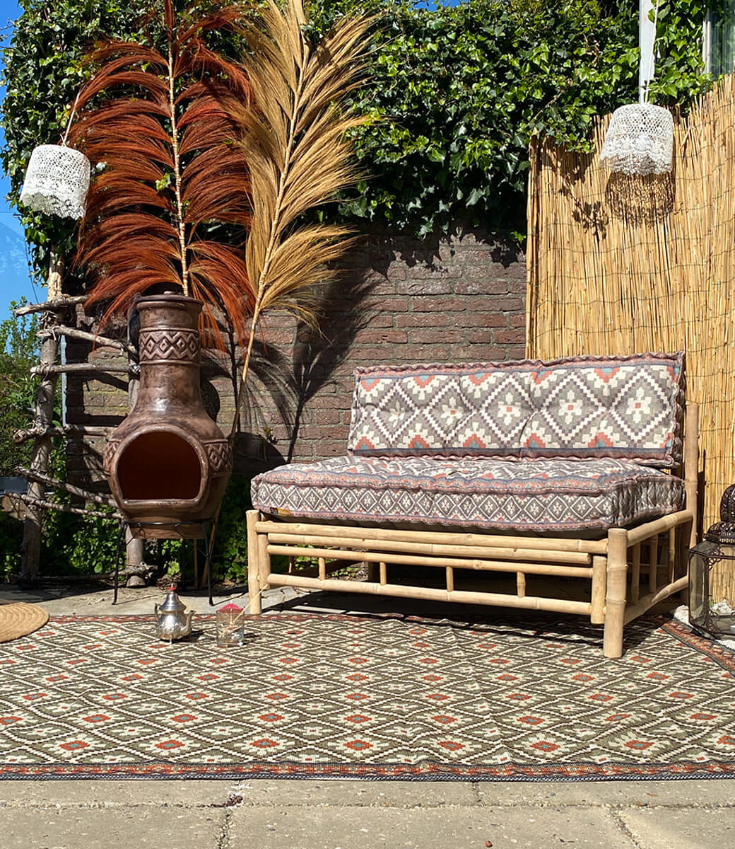 Orientalischer outdoor teppich aus PET-Material