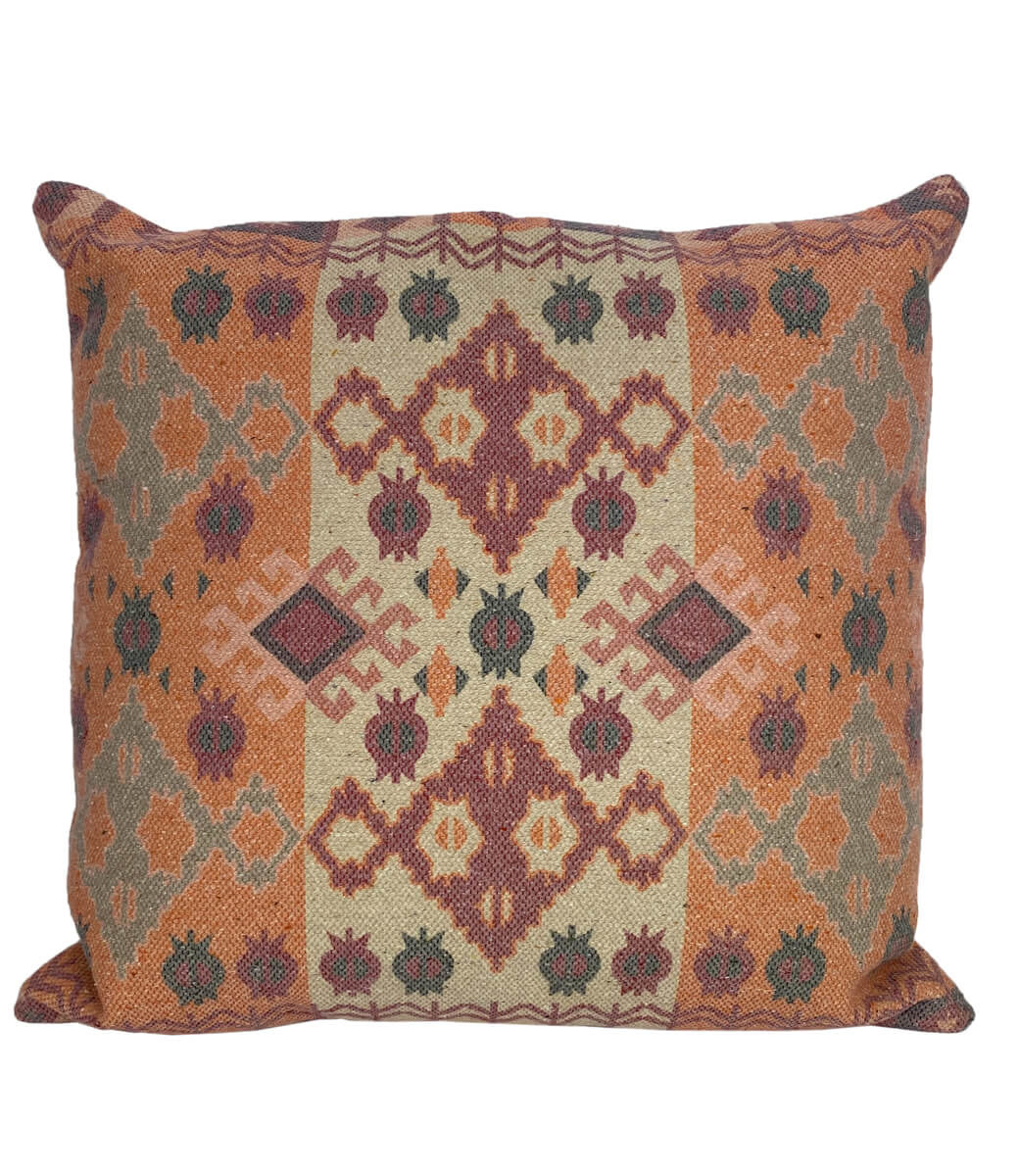 Orange Kelim Kissen