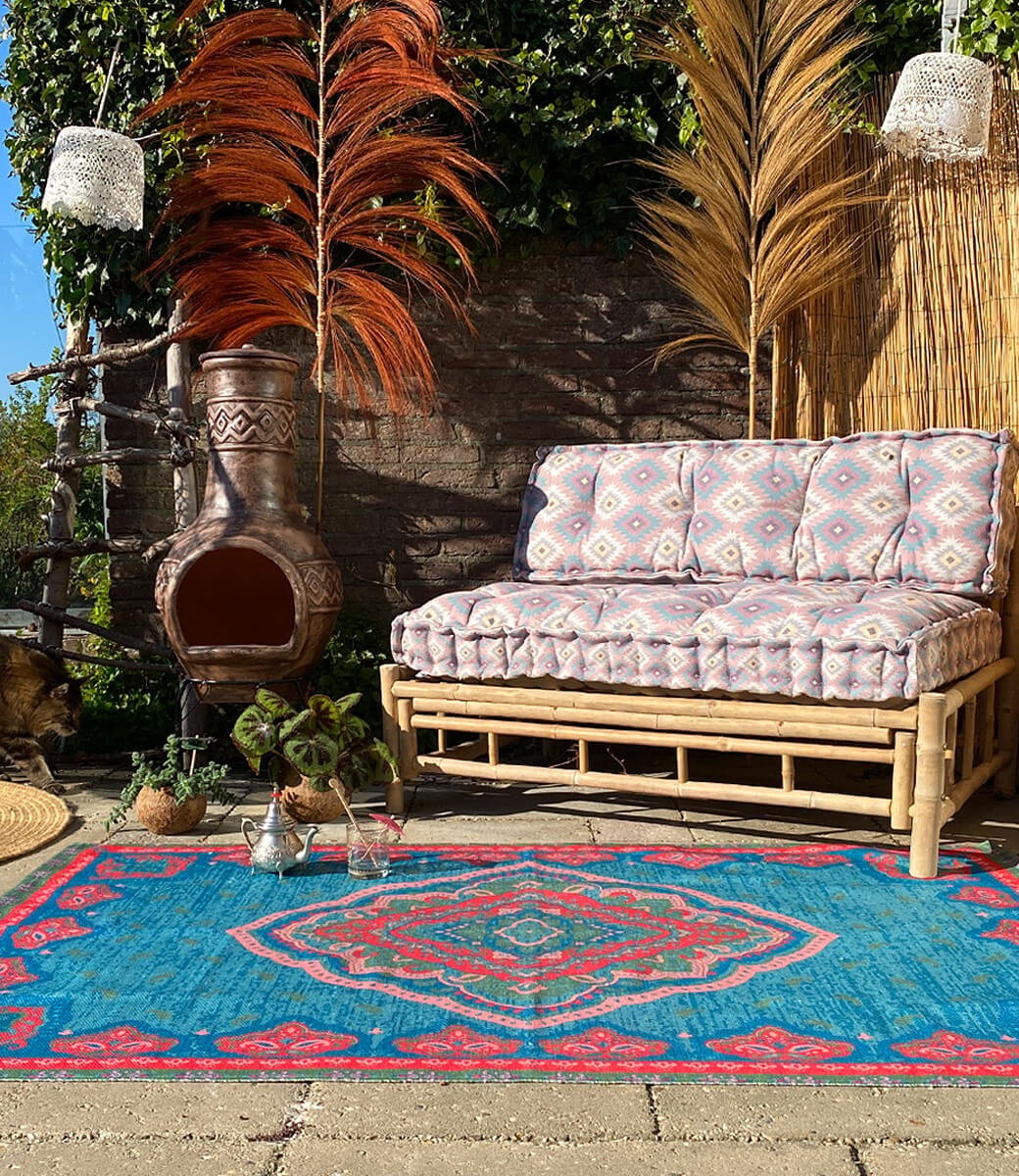 Wonder Rugs Mila Blaues outdoor teppich