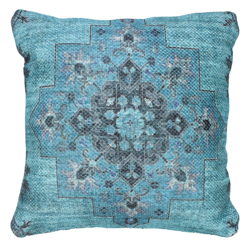 Wonder Rugs Blau Kelim Kissen