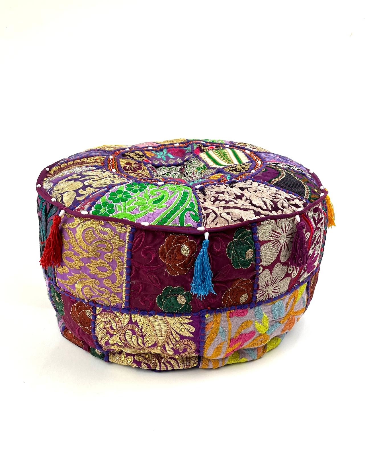 Bohemian Pouf lila