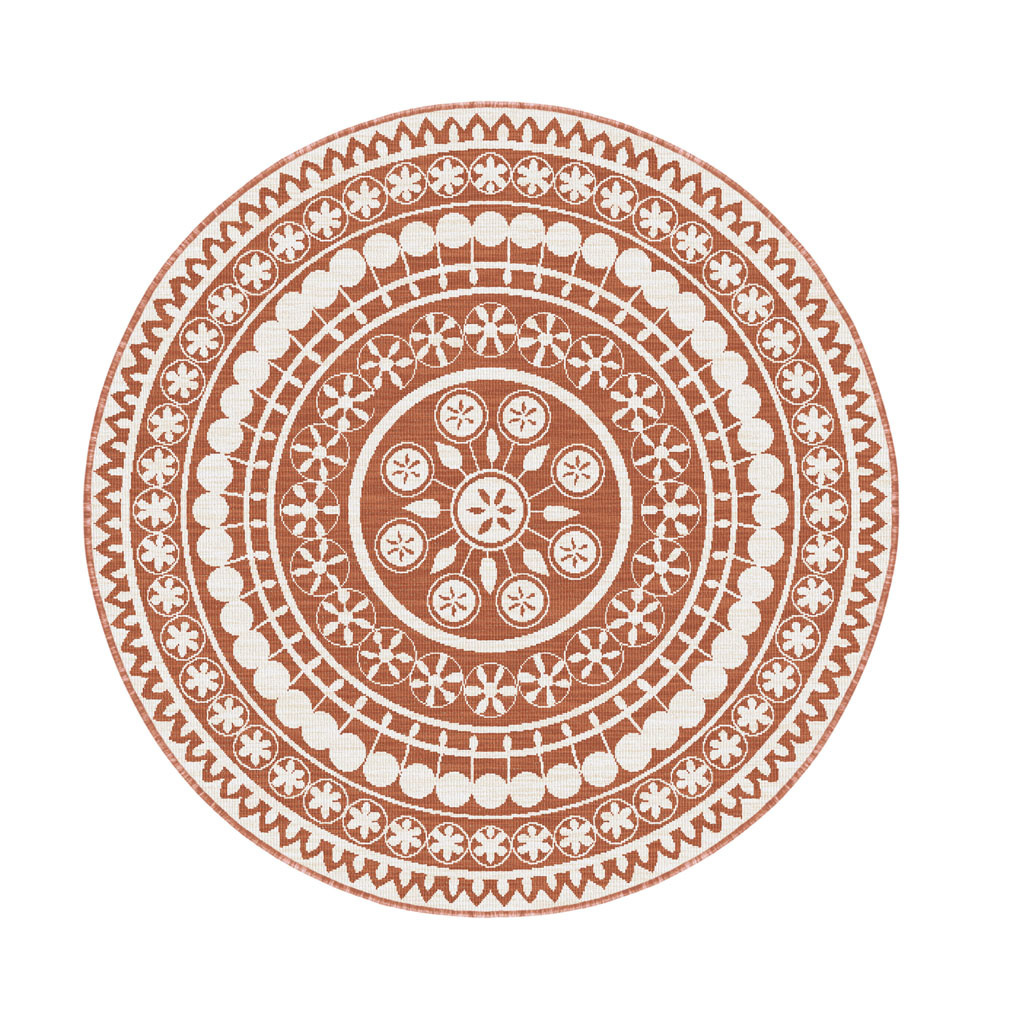 Wonder Rugs Runder outdoor teppich im Jute-Look