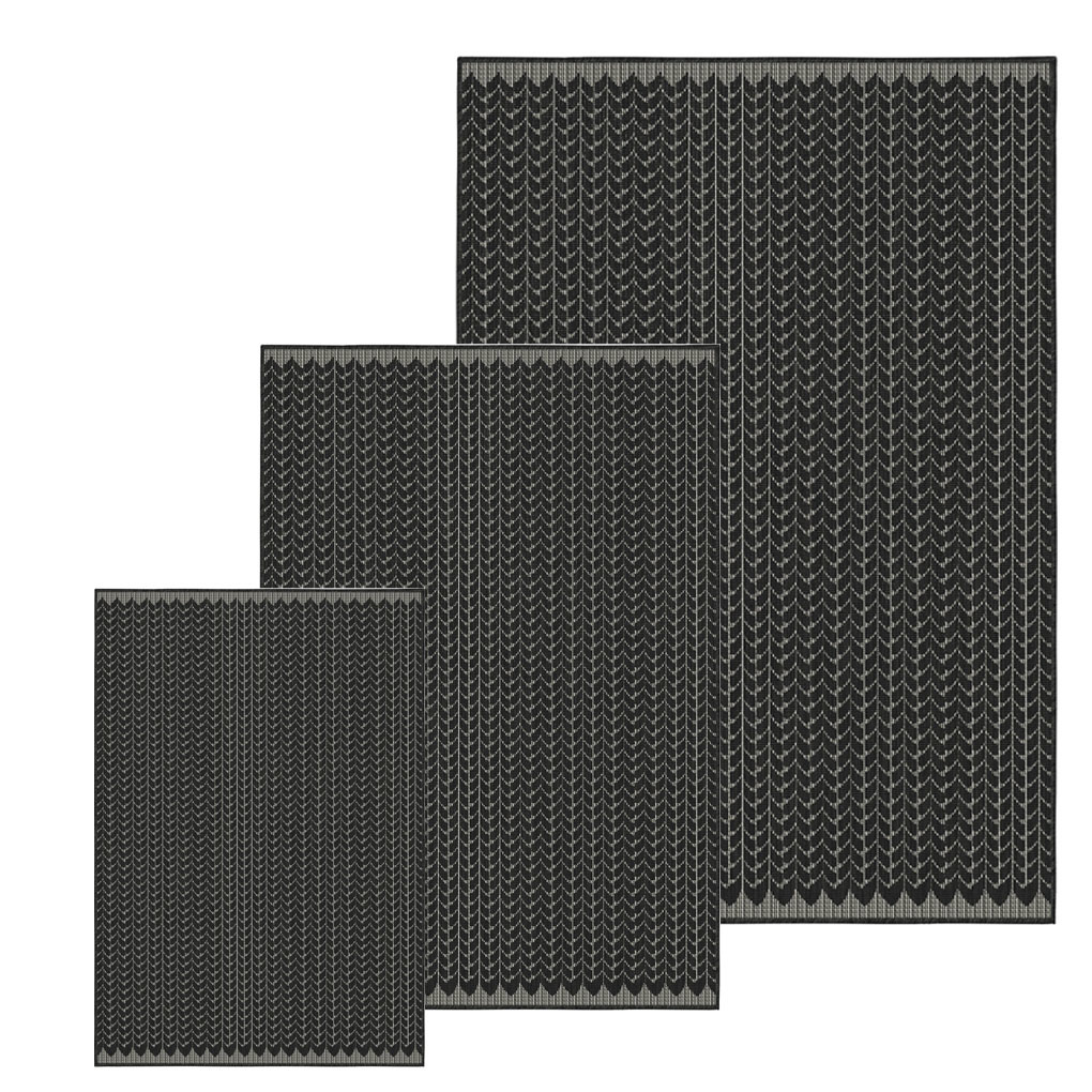 Wonder Rugs Jute outdoor teppich in Schwarz