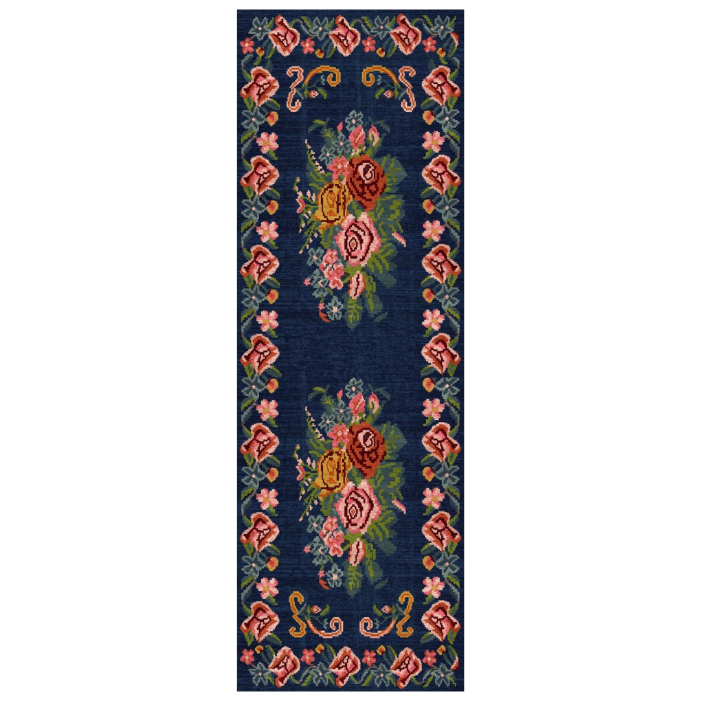 Wonder Rugs Läufer/Balkonteppich 'Flower Kilim