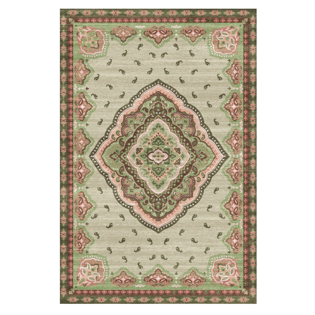 Wonder Rugs Outdoor-Teppich Mila in Beige/Grün.