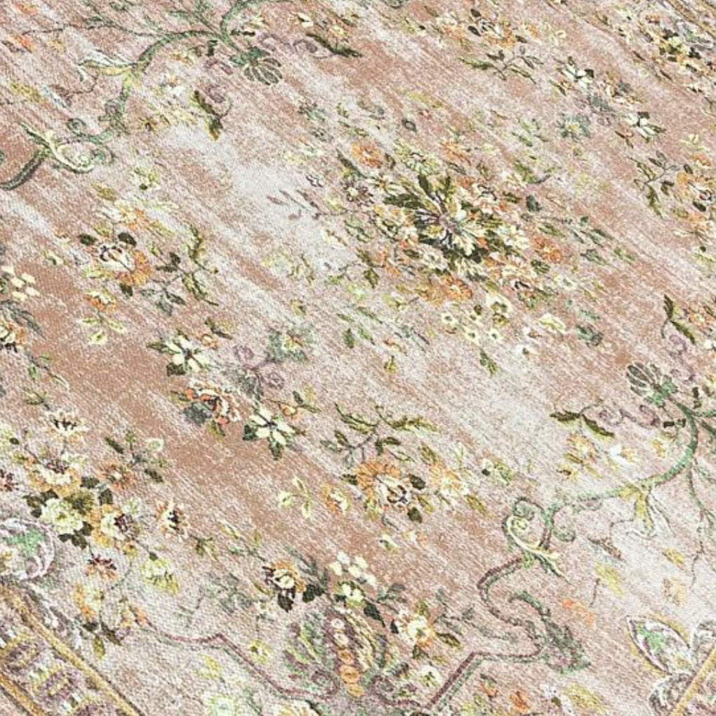 Wonder Rugs Outdoor-Teppich mit Blossom-Muster in Rosa.