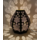 Blumen-Tischlampe in Schwarz/Gold
